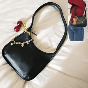 VINTAGE COACH  Women 9020 Ergo Shoulder bag Mini Zip Black